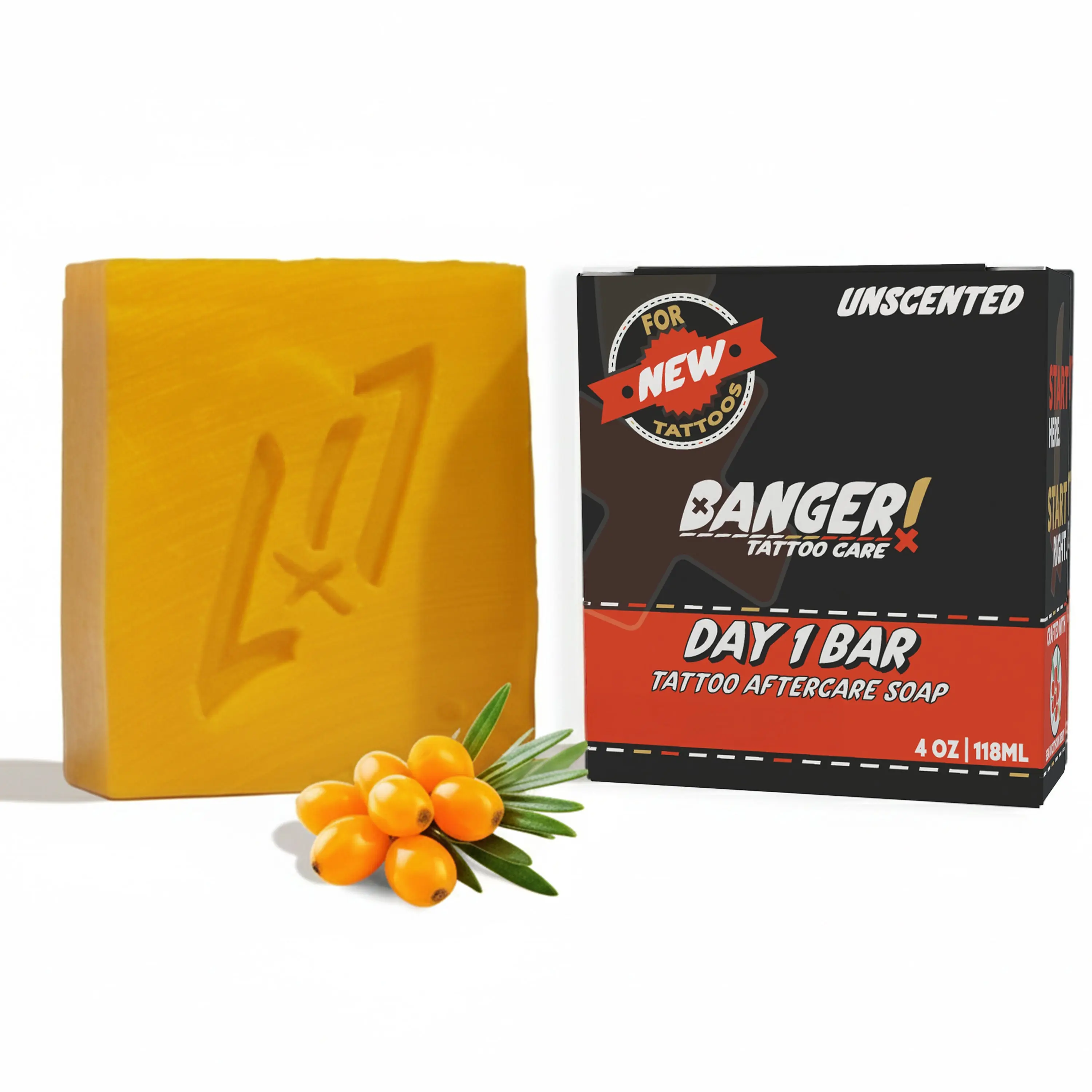 Day 1 Bar Tattoo Aftercare Soap - Fragrance-Free for New Tattoos