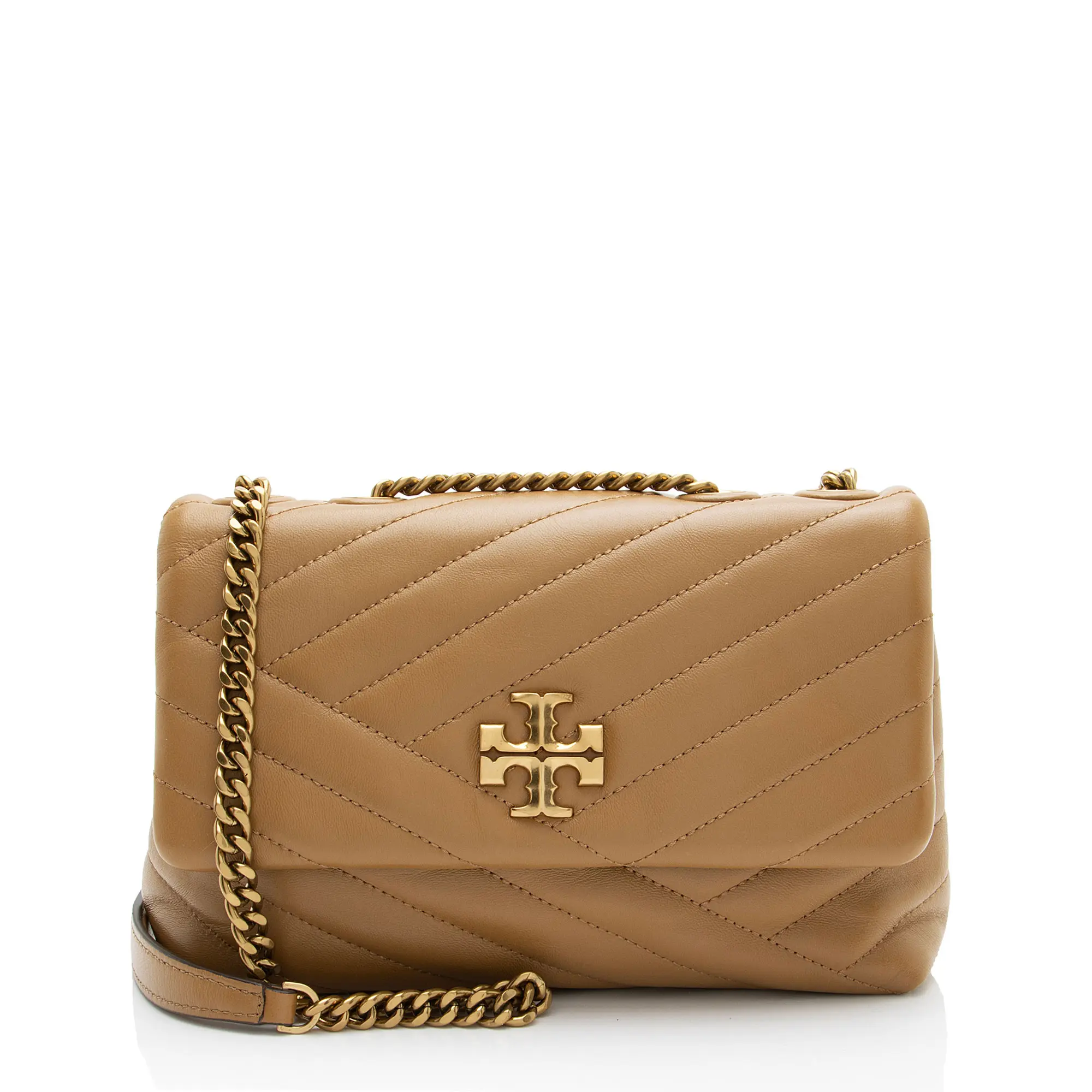 Pre-owned Tory Burch Leather Crossbody Bags Chevron Kira Small Shoulder Bag