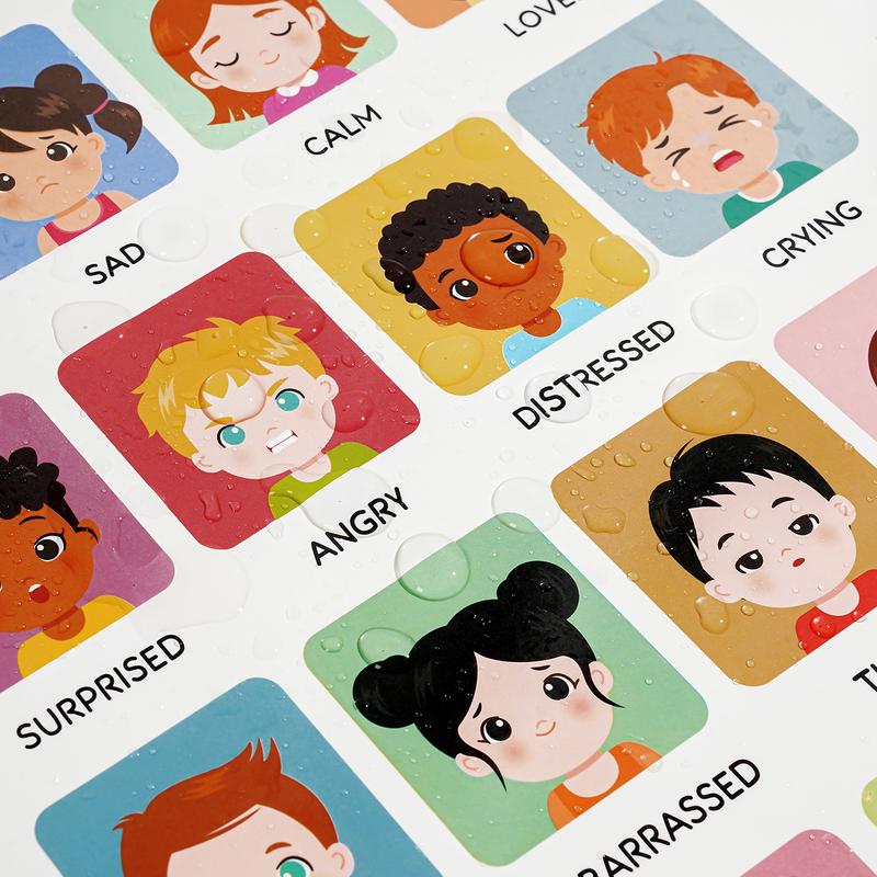 12 Calming Corner Posters (10x8) - Feelings Wheel Chart & Emotions Poster, Calming Corner Supplies For Therapy, Mental Health  Laminated Toddler Educational Wall Posters