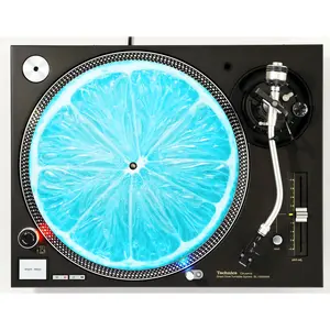 DJ Blue Lime Citrus Fruit Vinyl Memorabilia 12" inch Slip Mat Turntable Slipmat DJ Platter Pad