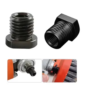 2 Pack Angle Grinder Attachment Adapter M10 To M14 + M10 to M16 Thread Shaft Converter Arbor Connector Adaptor For Diamond Polishing Pads Backing Pad Rotary Polisher Drill Bit