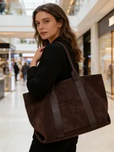 Premium Suede and Smooth Leather Accents, Soft Velvet-Like Texture, Minimalist Outline, High-Quality Footwear Accessories