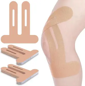 Knee recovery 10 Pcs Precut Kinesiology Tape for Knees Pain Relief Elastic Waterproof Athletic Knee Tape for Support Stability Sports(Skin Color)