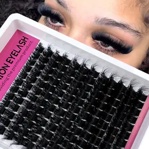 240pcs 8D Luxurious DIY Cosmetic Cluster Eyelashes 10-20mm Mixed Lengths 0.07mm Soft, Fluffy and Dramatic Fake Lashes, Perfect for Daily, Parties and Halloween Makeup, Diy False Eyelashes