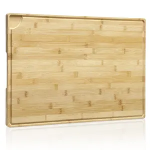 24 x 16 in Bamboo Cutting Board, Large Kitchen Chopping Board with Juicy Groove, Wooden Butcher Block Cutting Board Perfect for Meat, Cheese, Vegetables, Fruits