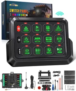 Partsam 265 Ft Wireless RGB 12 Gang Switch Panel for Cars Offroad Truck RV ATV UTV Boat Led Lights Partsam 265 Ft Wireless RGB 12 Gang Switch Panel for Cars Offroad Truck RV ATV UTV Boat Led Lights
