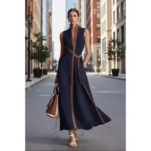 Women's Patchwork Cardigan & Wide Leg Pants Set | Colorblock Linen