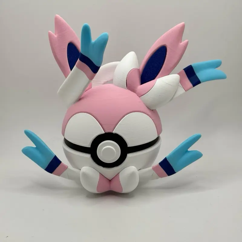 Decorative Sylveon Themed Pokeball - Great for fans of Eevee!