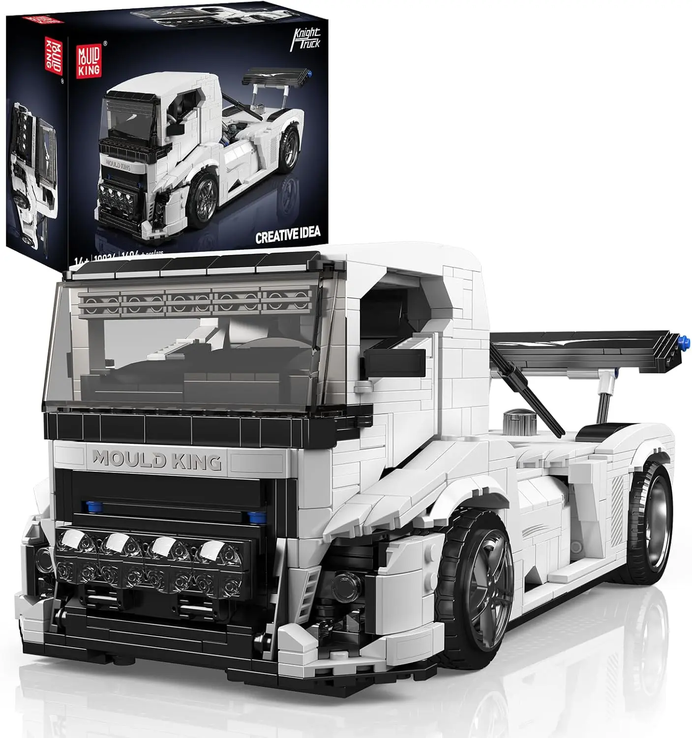 Mould King Knight Truck Construction Brick Set 10036, 1604+ Pieces Static Building Block Sets, Creative Toy for Teens 14+ & Adults