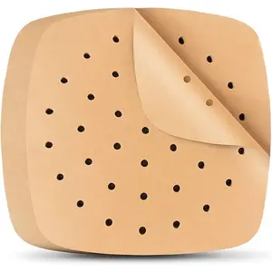Air Fryer Liners Square  Paper, Set of 100, 8.5 inches square, Air fryer accessories disposable paper liner, Oven liners for bottom of oven, Airfryer  paper sheets for baking