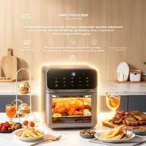 1pc,US Residential Users FD-1015B Visible Window Air Fryer Oven,110-120V NA Spec,V0 Fireproof,Stainless Non-Stick,Hot Air Cycle,Ground Plug&Fuse,for Chicken&Fries,Low Oil Cooker,Bestseller Kitchen Gear