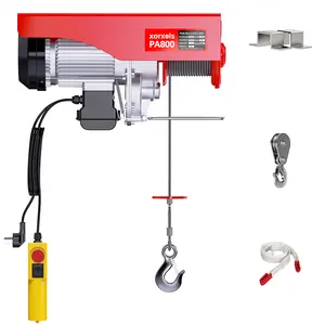 PA800 110V Electric Hoist, Max Capacity 1760lbs Wired Control, Portable Overhead Lifting Crane for Garage & Workshop