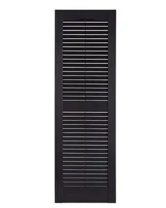 Premier Louver Exterior Decorative Shutter, Black - 15 x 43 in.