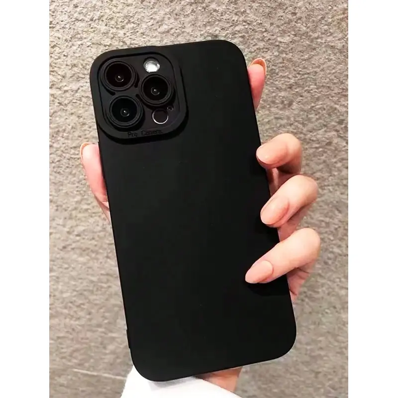 A Minimalist Black Matte Phone Case Compatible with Iphone Models 16, 15, 14, 13, 12, 11, XS, XR, X, 8, 7, Mini, Plus, Pro Max Protective phone cases iphone 15 pro max case