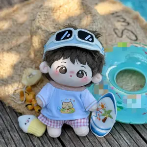 Original Fashion Cool Guy Surfing Bear Suit For 20cm Doll Toy Costume Clothes Cosplay Gift Cute H
