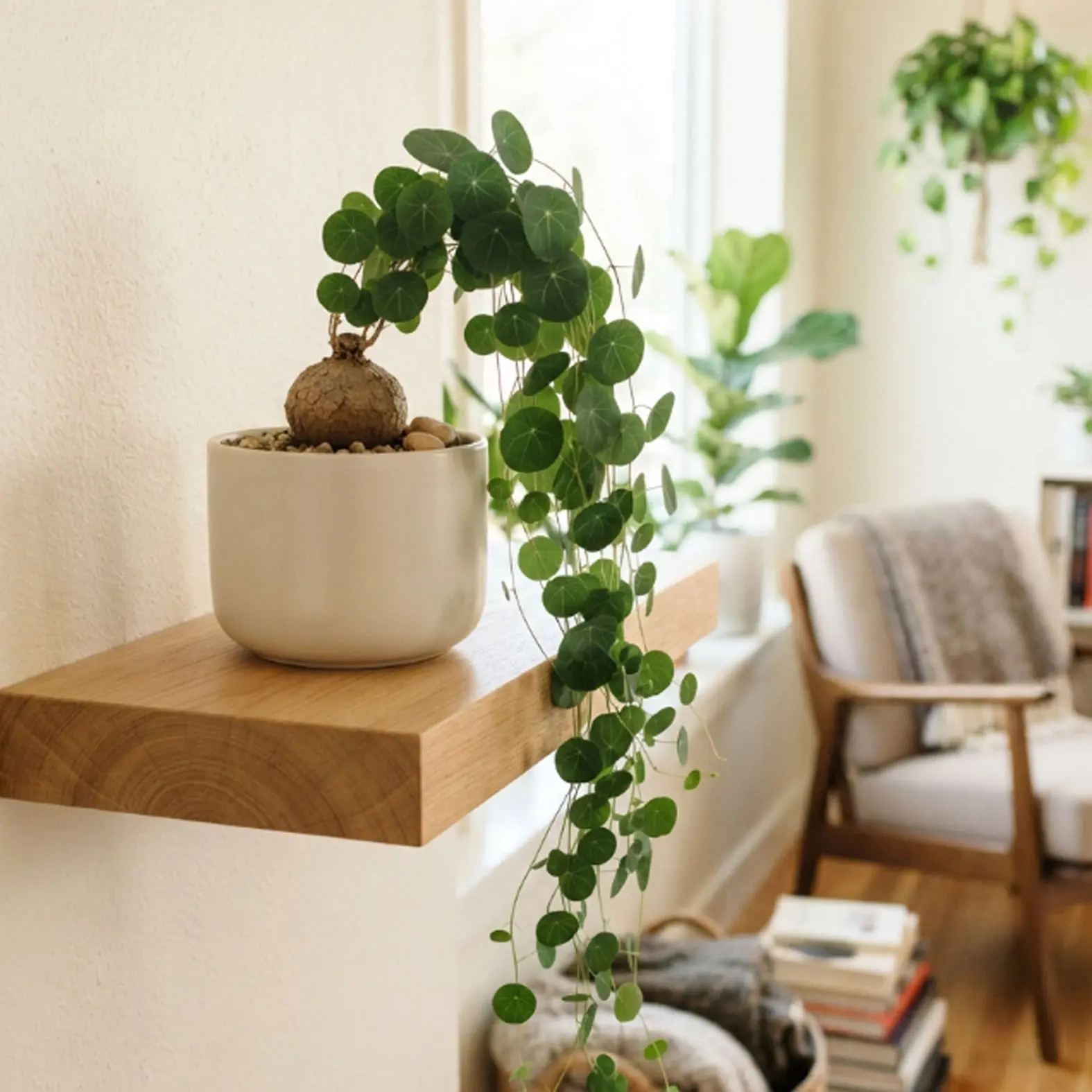 Live Stephania Erecta Tuber, Climbing Caudex Plant, Round Coin‑Leaf Houseplant for Balcony & Yard Decor