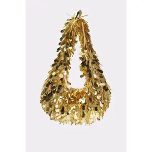 THE NOSTALGIA SEQUIN PURSE IN GOLD THE NOSTALGIA SEQUIN PURSE IN GOLD