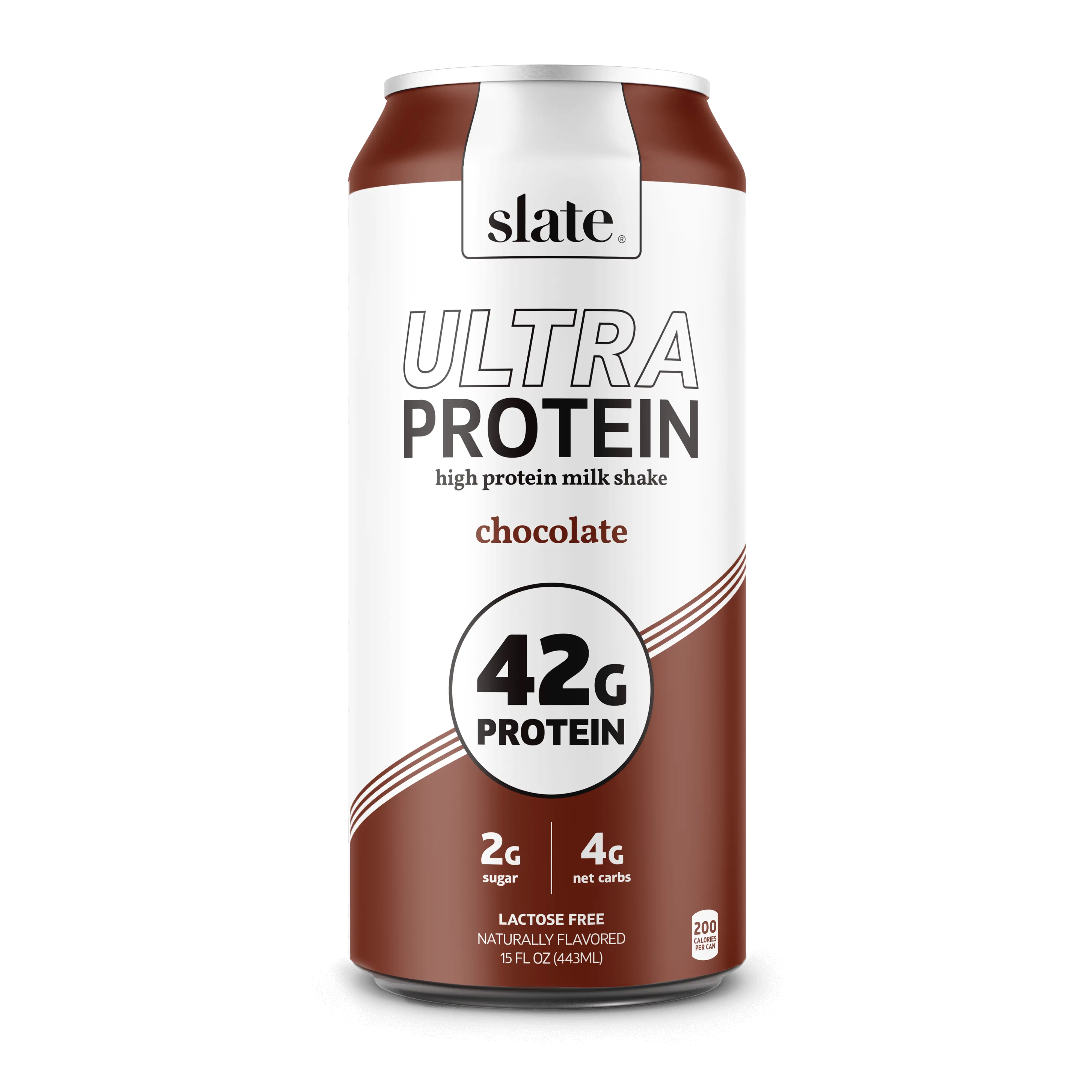 Slate Milk - Ultra High Protein Shake - Chocolate - 42g Protein, 2g Sugar, 200 Calories, 2g Net Carbs - Lactose Free - Post Workout - 15 fl oz