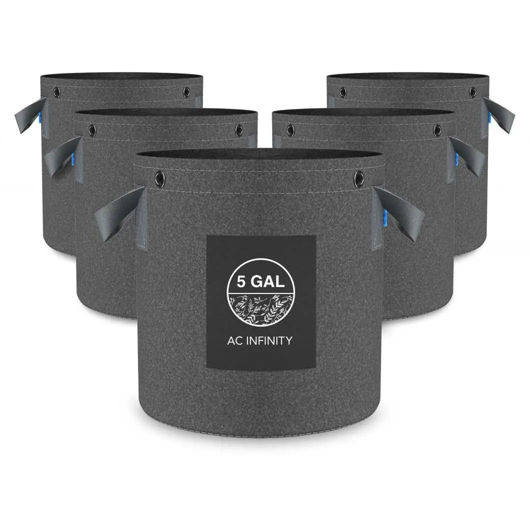 AC Infinity Heavy Duty Fabric Pots, 5 Gallon