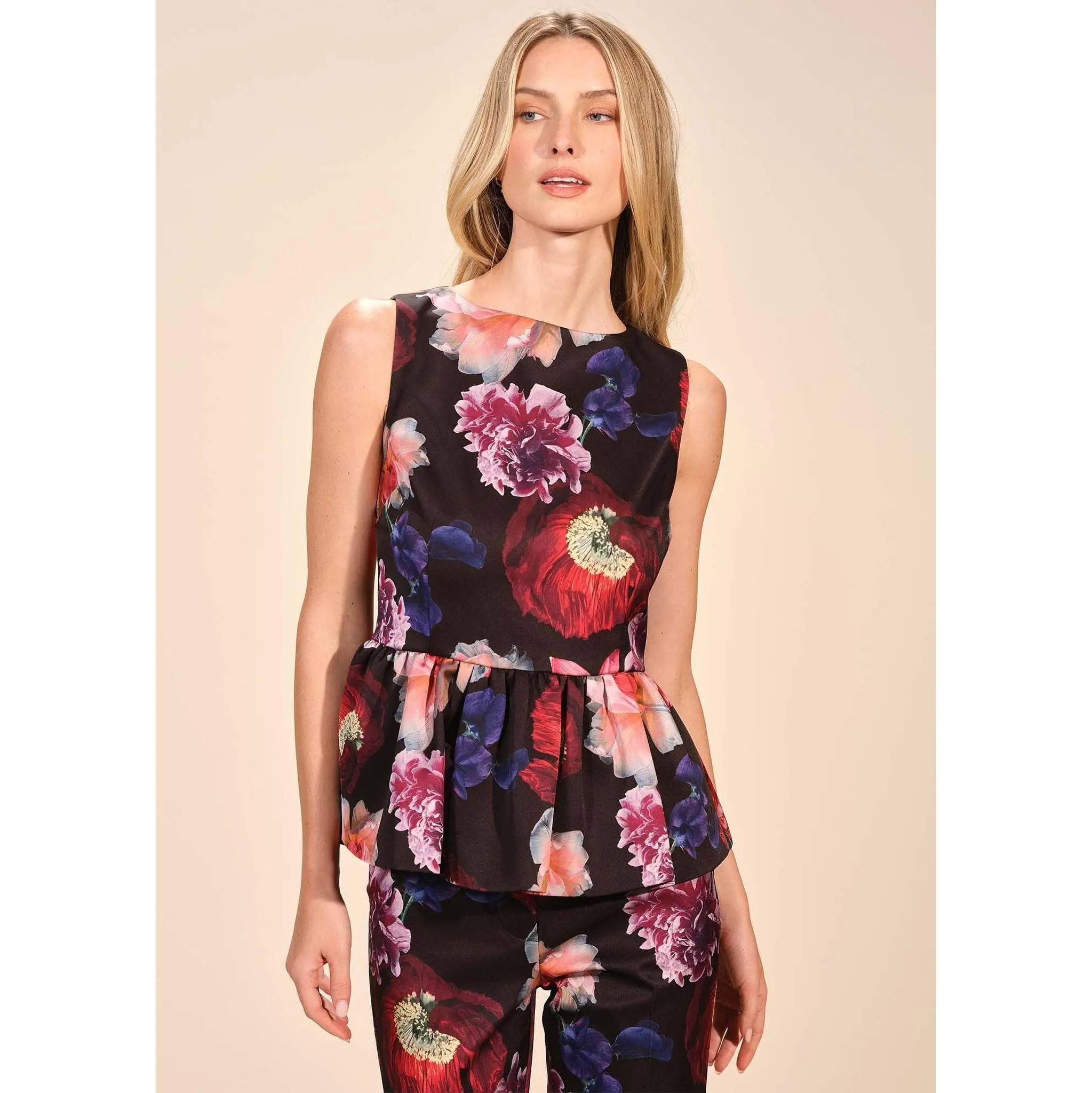 Satin Peplum Top