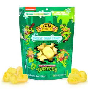 Teenage Mutant Ninja Turtles Freeze Dried Candy by Bubblegum Kids | Stocking Stuffers, Holiday Candy, Party Favors | Sweet Gummy Pizza Flavor | Natural Colors, Resealable Bag | 1 Pack