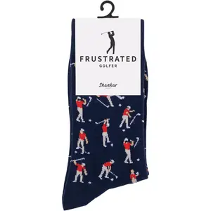 Shankar Golf Socks - Valentine's Day gift for boyfriend-Funny Angry Golfer Socks - 1 Pair per Pack - Size 10-13