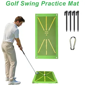 6-Piece Golf Swing Mat Set - Swing Training Aid for Golf Swing Path Detection and Measurement, Improve Swing Accuracy - Essential Golf Training Assistant Tool.
