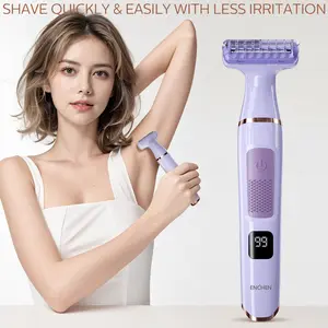 Electric Razors for Women, Electric Shaver for Women,  Ladies Hair Trimmer for Legs Bikini Underarm Body Wet Dry Razor with 3-in-1 Blades USB-C Rechargeable Trimmer Portable LED Display