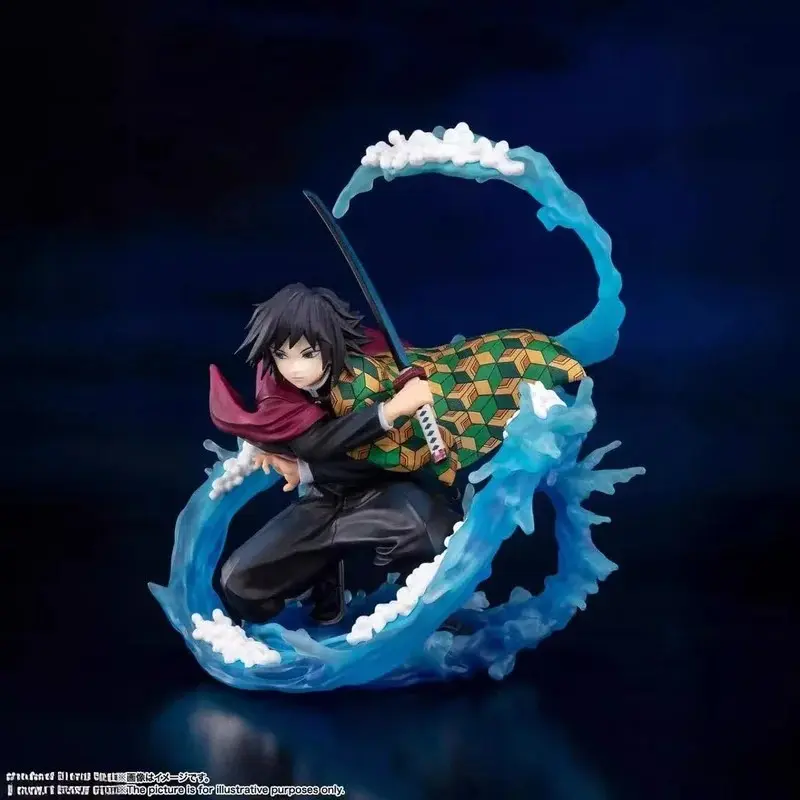 17cm Demonslayer Tomioka Giyuu Pvc Anime Action Figurines Model Desktop Ornament Decor Figurine Statue Collect Birthday Gifts
