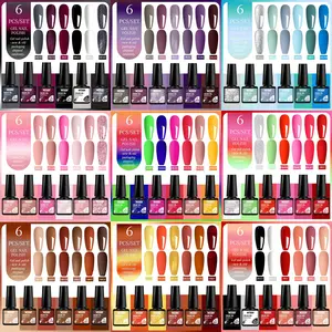 MTSSII 6pcs Gel Nail Polish Set, New Popular Trend Nail Art Manicure DIY Gifts For Women, Nail Gel Polish, Professional Nail Care, Trendy Nails, Glossy Finish, Smooth Application, Salonquality Polish, Holiday Gifts