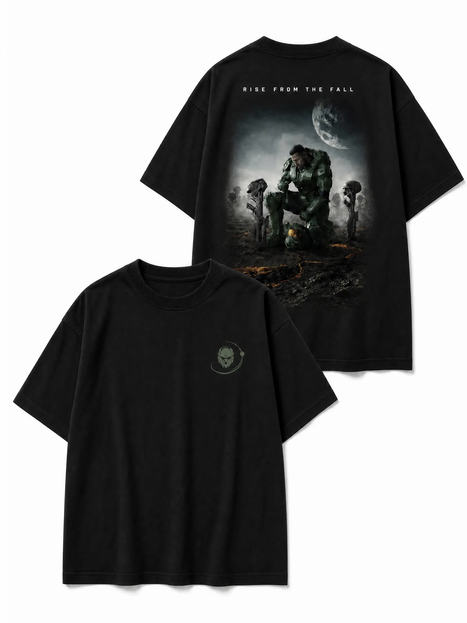 Men's Relaxed-Fit Short-Sleeve Casual Fashion Oversized Futuristic Warrior Graphic T-Shirt, 200g Cotton Fabric Streetwear Top, Shortsleeve Puerto Rican Heritage Halloween Ghost Boo Vintage Acid Washed Retro Christmas Decorative African American Mom, Print