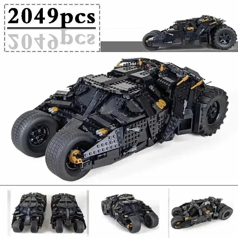 New Arrival 2049PCS 76240 76023 83663 Tumbler Black Sports Car Building Blocks Bricks Toy Birthday Christmas Gift Building Blocks Model