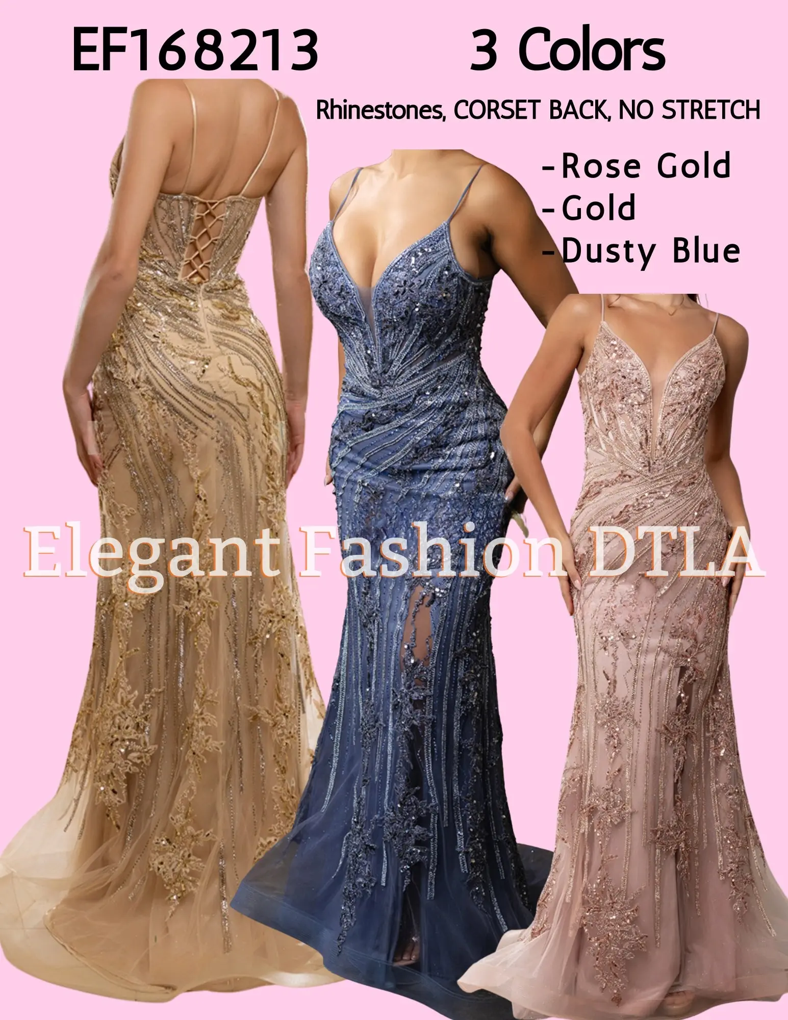 💎 2026 💎 EF168213 Rhinestones Open Back