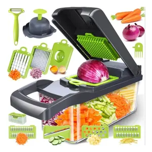 Vegetable Chopper Onion ChopperMandolin Slicer Pro 17 in 1 Professional FoodChopper Multifunctional Kitchen Tool with 7Diversified Blades & Adjustable Cutter forSalads Salsa & More TikTokShopBlackFridayChristmas Thanksgiving cooking utensils