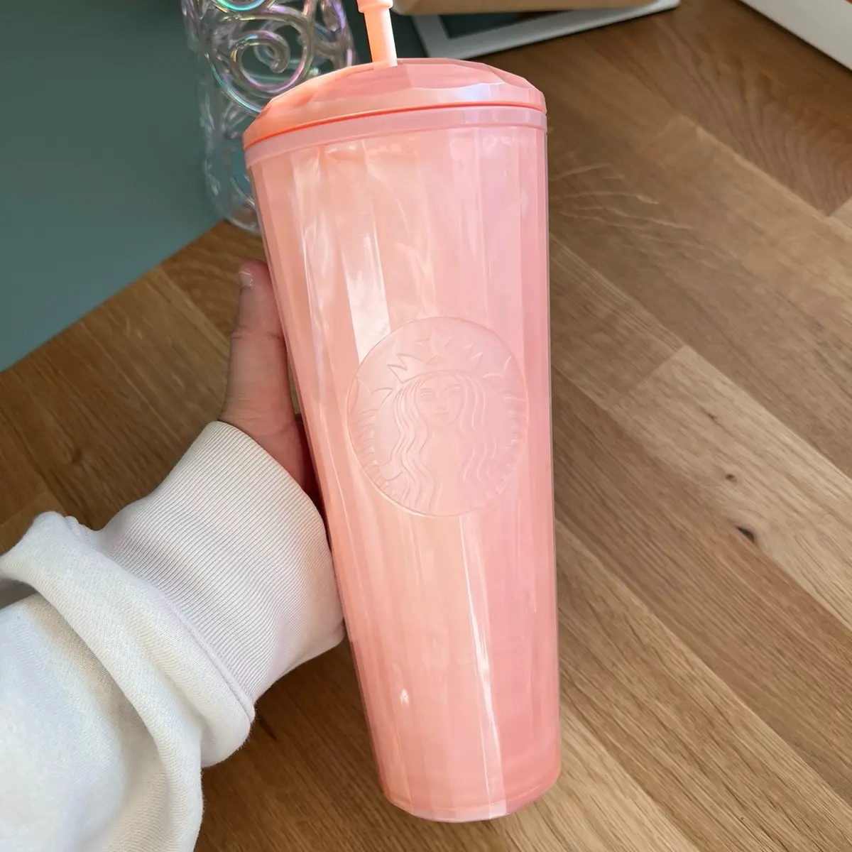 Starbucks pearl pink dome 24oz cold cup tumbler - TikTok Shop