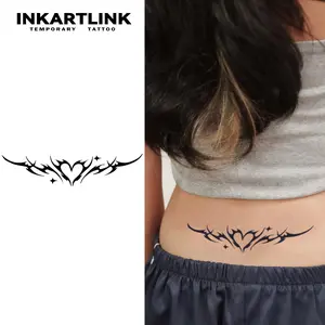 INKARTLINK Tattoo Tech, 2 Sheets Semi-Permanent Temporary Tattoos ,Succubus Tattoo 4,Adult Art Design,Lasts 1-2 Weeks, Waterproof, Realistic Look, No Adhesive, No Reflection,For Man And Woman,Ideal for Swimming, Party