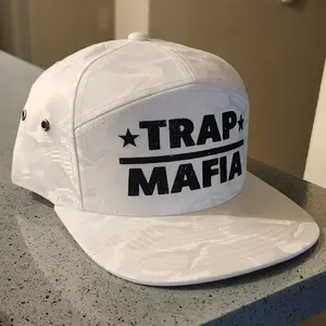 Trap Mafia Snapback White