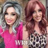 WREN Sunnymay Female Mid-Length Layered Synthetic Hard Front Cap Wig - SoHo Butter Blonde Highlight with Cool Ash Blonde Blend, Chocolate Brown Curly Deep Waves, Chic Glueless Ready to Wear for Daily Wear & Fashion Styling, Machine-Made Beginner Option