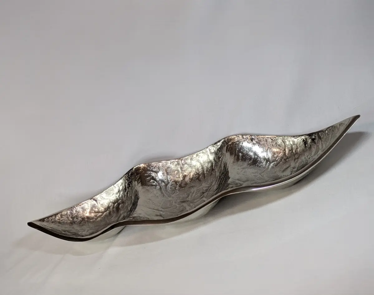 Jiallo 75068 Premium Silver Metallic Triple Section Serving Bowl