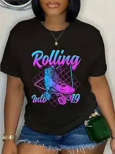 100% Cotton Roller Skate Birthday T-Shirt