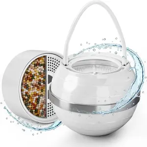 Bath Filter for Tub - Bathtub Water Filter with Splash Guard Removes Chlorine, Chloramines & Byproducts, 2500 Gallons, Suitable for Baby and People with Sensitive Skin, Easy Install