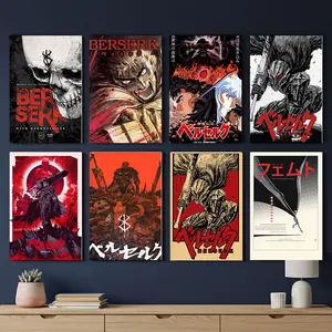 Berserk Guts Classic Japan Anime Poster Canvas High Quality Print for Anime Lovers Home Decor Wall Art Ideal for Teen Fans Girls Boys Birthday Gifts