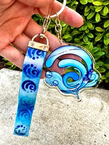 Genshin Inspired Elemental Keychain Lanyards keychains