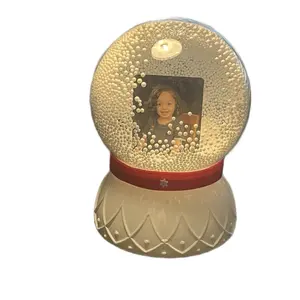 Custom Holiday Snow Globe with Your Own Photo - 7.05” x 5.12” x 5.12”