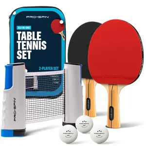 All-In-One Ping Pong Set with Retractable Net for Any Table - Perfect for Family Games