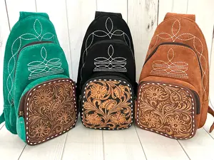 Suede and Leather Retro Stitch Western Backpack Suede and Leather Retro Stitch Western Backpack