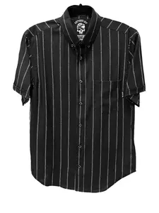 TheDriveClothing ESSENTIAL BLACK SNITCHES GET STITCHES BUTTON UP - Limited Edition Button-Up Shirt, Modern Slim Fit, Wrinkle-Free, Moisture-Wicking Performance Fabric, Exclusive Print
