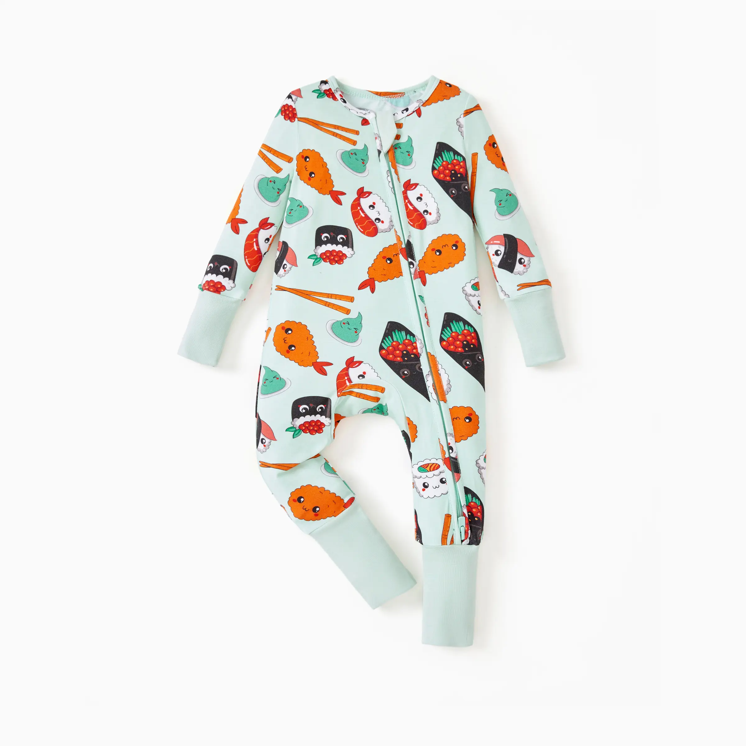 PatPat Bamboo Boys Girls Baby Zipper Romper Footies Pajamas, 0-24 Months, 2-Way Zipper, Fold-Over Mittens & Feet, Non-Slip Soles,Super Soft Fabric, Long/Short Sleeve, Autumn Sale,Fall Sale