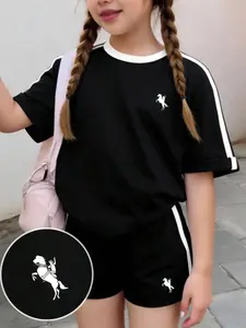 Summer Clothing, Casual Home Wear, Back-To-School Style, Comfortable and Fashionable Kids' Apparel, Spring Summer