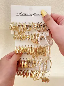 Women's Ring Earrings Simple Fashion Design Imitated Pearl Beach Vacation Jewelry Daily Wear, Casual Style, All Seasons